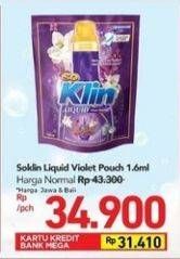 Promo Harga SO KLIN Liquid Detergent + Anti Bacterial Violet Blossom 1600 ml - Carrefour