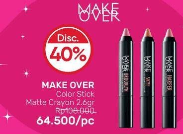 Promo Harga MAKE OVER Color Stick Matte Crayon  - Guardian