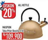 Promo Harga MASPION Teko Bronita 2.5ltr  - Hypermart