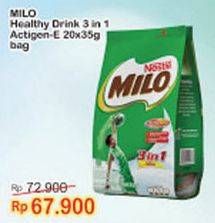 Promo Harga MILO ActivGo 3in1 per 20 sachet 35 gr - Indomaret