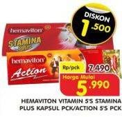Promo Harga HEMAVITON Multivitamin Stamina Plus, Action 5 pcs - Superindo
