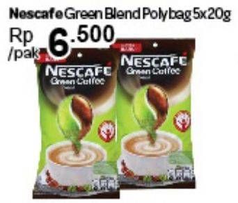 Promo Harga Nescafe Green Blend per 5 sachet 20 gr - Carrefour