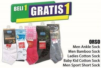 Promo Harga Orso Kaos Kaki Men Ankle Sock, Men Bamboo, Ladies Cotton, Baby Kid Cotton, Men Sport Short 1 pcs - Hari Hari