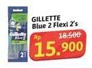 Promo Harga Gillette Blue II Flexi 2 pcs - Alfamidi