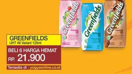 Promo Harga Greenfields UHT All Variants 125 ml - Yogya