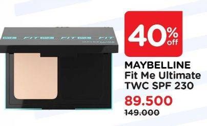 Promo Harga MAYBELLINE Fit Me Ultimate Powder Foundation SPF 44 230 Natural Buff  - Watsons