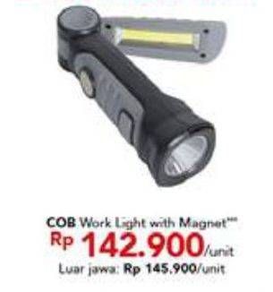 Promo Harga Cob Work Light With Magnet  - Carrefour