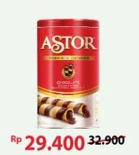 Promo Harga ASTOR Wafer Roll Chocolate 330 gr - Alfamart