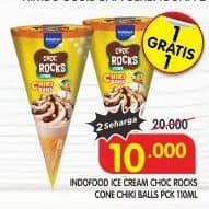 Promo Harga Indoeskrim Rocks Cone Chiki Balls 110 ml - Superindo