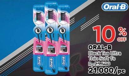 Promo Harga ORAL B Toothbrush Ultra Thin Black Tea 1 pcs - Guardian
