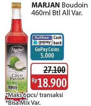 Promo Harga Marjan Syrup Boudoin All Variants 460 ml - Alfamidi