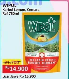 Promo Harga Wipol Karbol Wangi Lemon, Cemara 750 ml - Alfamart