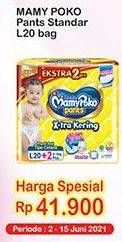 Promo Harga Mamy Poko Pants Xtra Kering L20+2 22 pcs - Indomaret