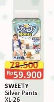 Promo Harga Sweety Silver Pants XL26 26 pcs - Alfamart