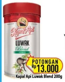 Promo Harga Kapal Api Blend Luwak Blend 200 gr - Hypermart