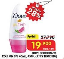 Promo Harga Dove Deo Roll On 40 ml - Superindo
