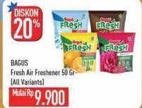 Promo Harga BAGUS Fresh Air Freshener All Variants 50 gr - Hypermart