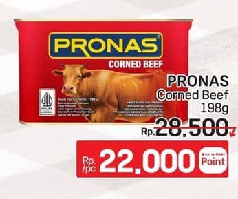 Promo Harga Pronas Corned Beef Cheese, Regular, Classic 198 gr - LotteMart