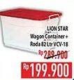 Promo Harga Lion Star Wagon Container + Roda VCH-18 82000 ml - Hypermart