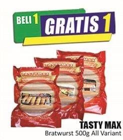 Promo Harga TASTYMAX Bratwurst All Variants per 6 pcs 500 gr - Hari Hari