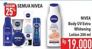 Promo Harga NIVEA Body Lotion UV Extra Whitening 200 ml - Hypermart