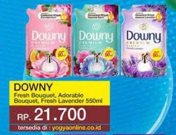 Promo Harga Downy Premium Parfum Fresh Bouquet, Adorable Bouquet, French Lavender 550 ml - Yogya