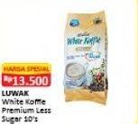 Promo Harga Luwak White Koffie Premium Less Sugar per 10 sachet - Alfamart