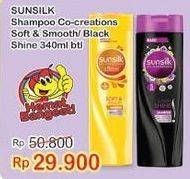 Promo Harga SUNSILK Shampoo Soft Smooth, Black Shine 340 ml - Indomaret