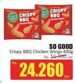 Promo Harga SO GOOD Crispy BBQ Chicken Wings 400 gr - Hari Hari