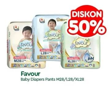 Promo Harga Favour Baby Diapers Premium Pants M28, L28, XL28 28 pcs - TIP TOP