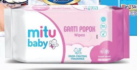 Promo Harga Mitu Baby Wipes 50 pcs - Hypermart