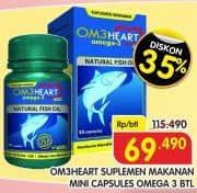 Promo Harga Om3heart Fish Oil Omega 3 Mini Capsule 60 pcs - Superindo