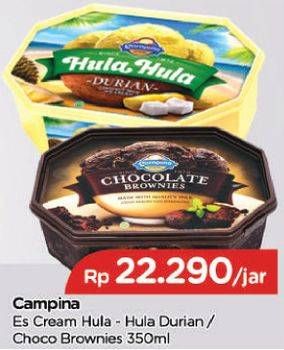 Promo Harga Campina Ice Cream Hula-Hula Durian/Chocolate Brownies  - TIP TOP