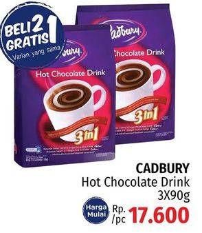 Promo Harga Cadbury Hot Chocolate Drink 3 in 1 3 pcs - LotteMart