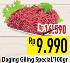 Promo Harga Daging Giling Sapi Spesial per 100 gr - Hypermart