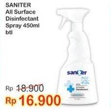 Promo Harga SANITER Air & Surface Sanitizer Aerosol 450 ml - Indomaret