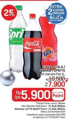 Promo Harga Coca Cola/Fanta/Sprite Minuman Soda  - LotteMart