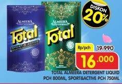 Promo Harga TOTAL Detergent Liquid Almeeraa 750ml/800ml  - Superindo