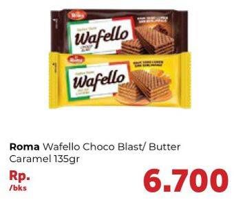 Promo Harga ROMA Wafello Choco Blast, Butter Caramel 135 gr - Carrefour