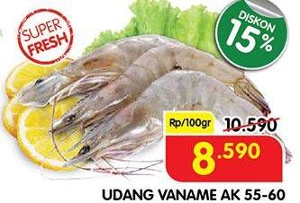 Promo Harga Udang Vanamae AK55-60 100 gr - Superindo