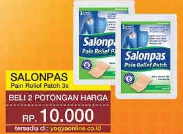 Promo Harga SALONPAS Pain Relief Patch 3 pcs - Yogya