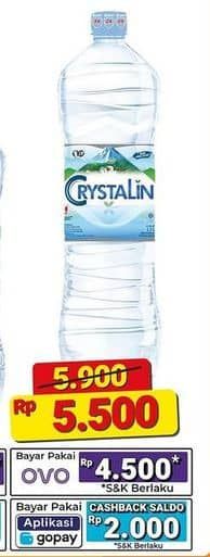 Promo Harga Crystalline Air Mineral 1500 ml - Alfamart