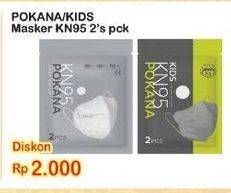 Promo Harga POKANA Face Mask Kids KN-95, Adult KN-95 2 pcs - Indomaret