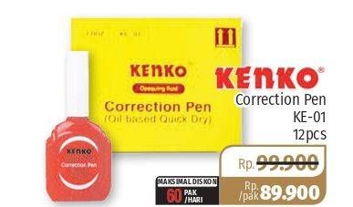 Promo Harga KENKO Correction Pen KE 01 12 pcs - Lotte Grosir