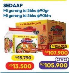 Promo Harga Sedaap Mie Goreng Original per 5 pcs 90 gr - Hypermart
