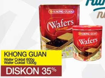 Promo Harga KHONG GUAN Wafers Chocolate, Chocolate 600 gr - Yogya