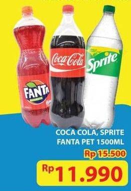 Promo Harga Coca Cola, Fanta, Sprite 1500ml  - Hypermart