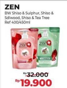 Promo Harga ZEN Anti Bacterial Body Wash Shiso Sulphur, Shiso Sandalwood, Shinso Tea Tree 400 ml - Alfamart