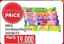 Promo Harga DAHLIA Toilet Color Ball 5 pcs - Hypermart