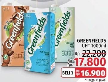 Promo Harga GREENFIELDS UHT 1000 ml - LotteMart